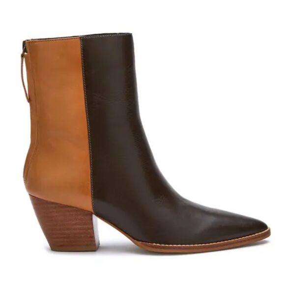 Matisse Carson Colorblock Leather Western Boots Women’s Size 8.5M Chocolate - Picture 1 of 10